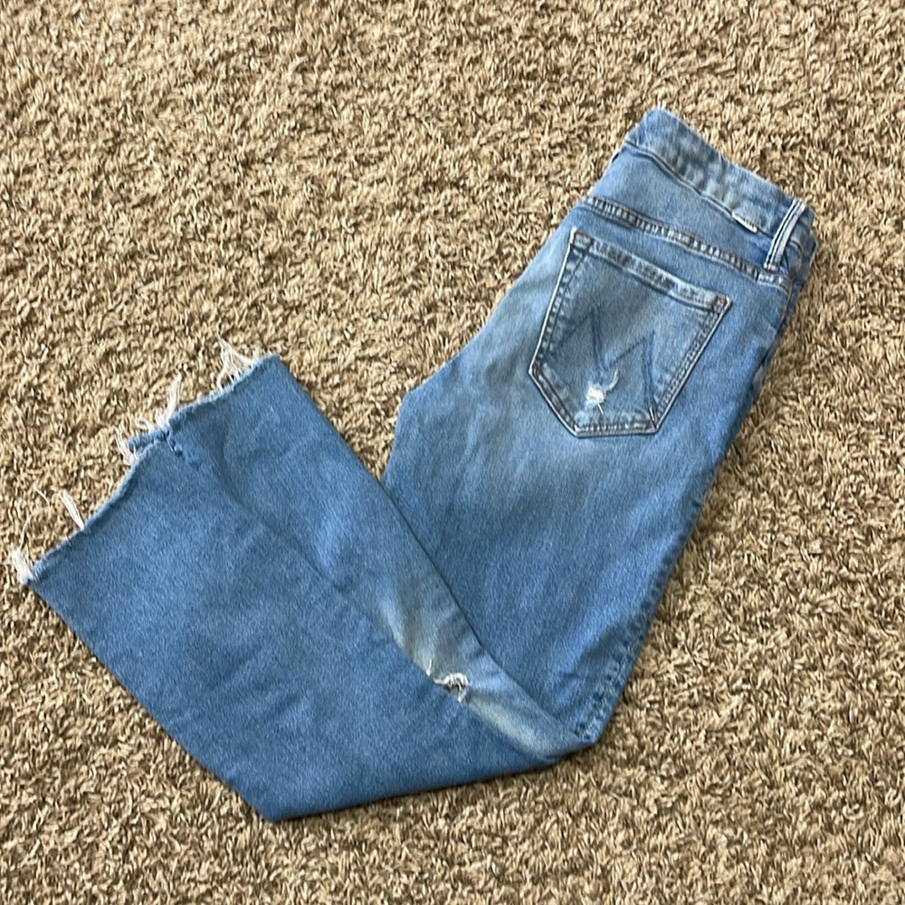 MOTHER high waisted looker ankle fray “Thrilling Shots” size 27